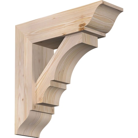 Ekena Millwork Balboa Traditional Smooth Bracket w/ Offset Brace, Douglas Fir, 7 1/2"W x 26"D x 26"H BKT0806X26X26BOA01SDF